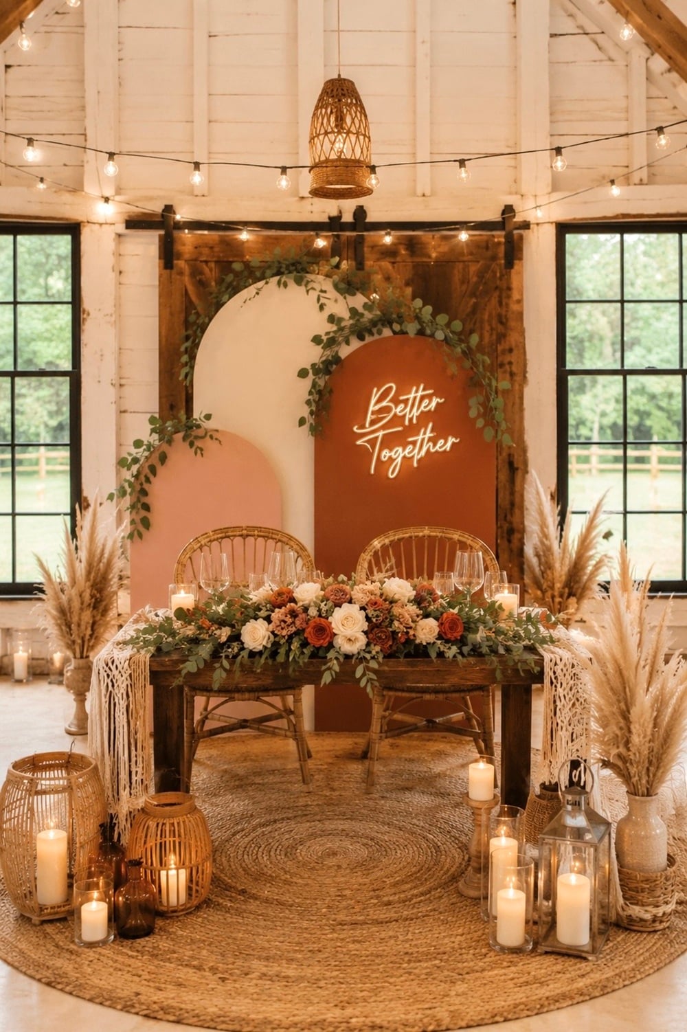 Transform your wedding with a stunning bohemian sweetheart table that captures the essence of free-spirited romance. Embrace natural elements like driftwood and wildflowers, and incorporate macramé runners for added texture. Add a touch of whimsy with mismatched vintage chairs and lanterns for soft, ambient lighting. Perfect for outdoor or garden weddings, this boho table style exudes warmth and intimacy. Infuse your day with charm and creativity using these bohemian wedding sweetheart table ideas. Keywords: boho wedding, bohemian decor, sweetheart table, rustic elegance, garden wedding.