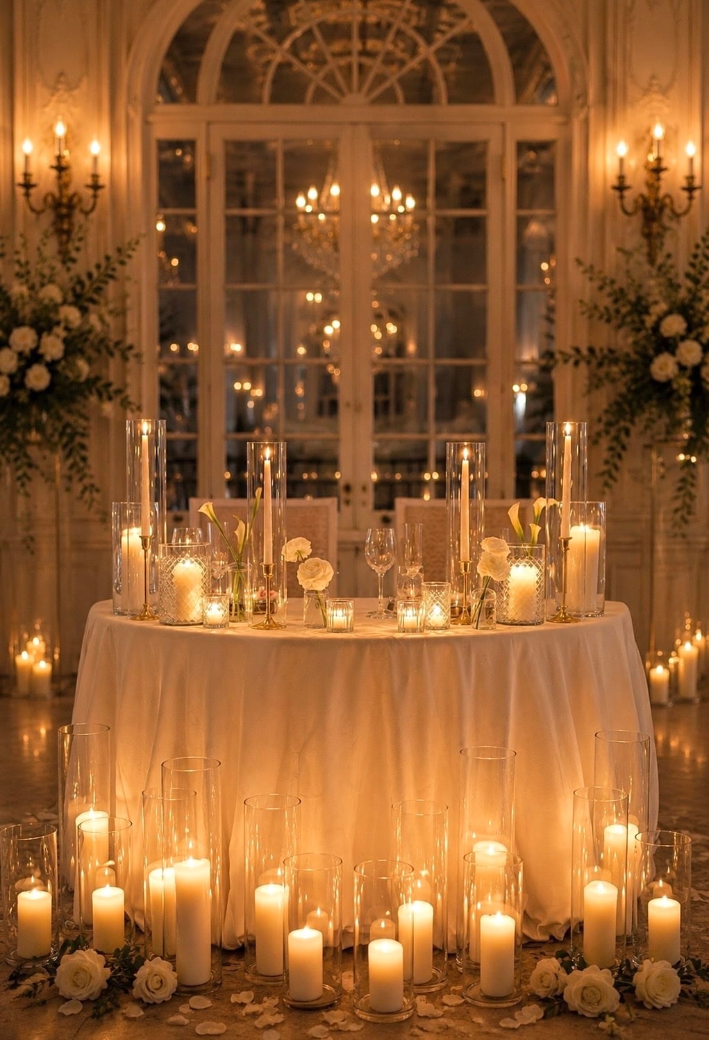 Create a romantic and intimate setting with our candlelit sweetheart wedding table ideas. Envision a table adorned with elegant candle arrangements, casting a warm, inviting glow. Embrace the charm of rustic lanterns, vintage candelabras, and floating candles to enhance your decor. Add a touch of elegance with lace table runners and personalized place settings. Perfect for both indoor and outdoor venues, these ideas ensure your special day radiates romance and intimacy. Explore our collection for more enchanting inspiration!