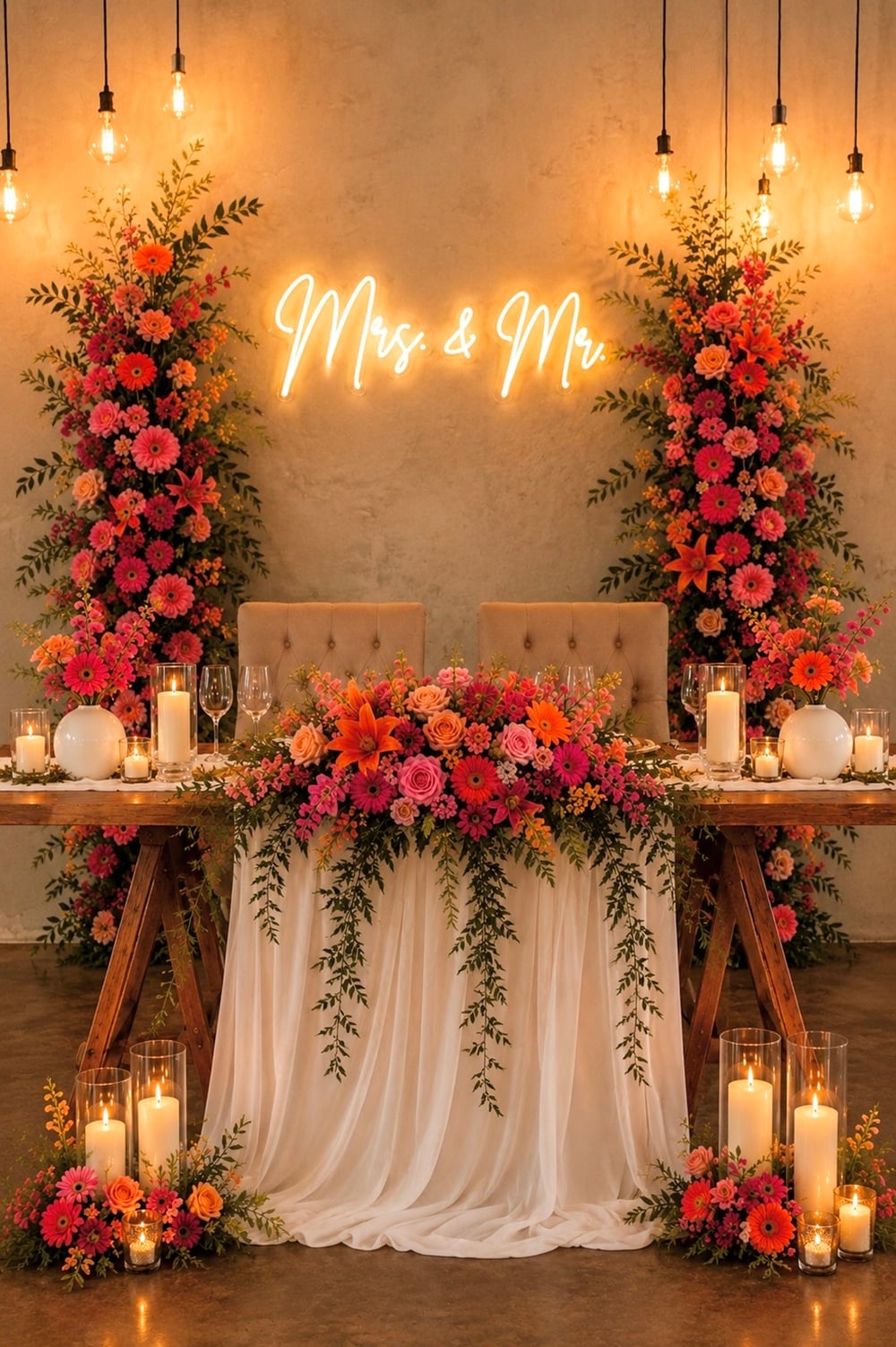 Transform your table decor with vibrant neon sign ideas that add a modern twist to any setting. Perfect for weddings, parties, or home gatherings, these glowing accents bring a playful and chic ambiance. Incorporate neon words, symbols, or custom designs to personalize your event. Highlight your table with neon centerpiece decorations that illuminate your theme, creating unforgettable memories. Explore our collection of neon table decor inspiration and let your creativity shine with these bold, eye-catching elements. Neon lights, table decor, party ideas.