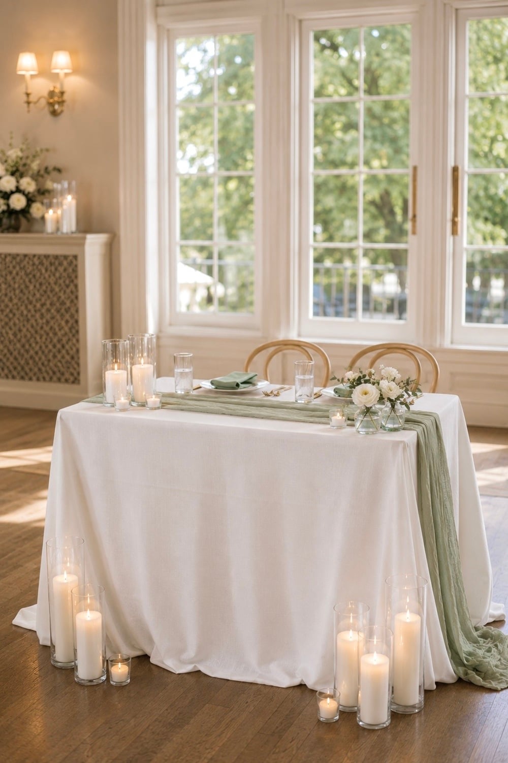 Create an intimate and elegant atmosphere with simple bride and groom tables at your wedding reception. Perfect for couples who love understated charm, these tables focus on clean lines and minimalistic décor, allowing your love to take center stage. Think soft linens, delicate floral arrangements, and personalized touches that reflect your unique style. Ideal for rustic, bohemian, or classic celebrations, these tables offer a cozy yet sophisticated setting. Transform your venue with this chic, timeless trend that speaks volumes with simplicity. Keywords: simple wedding tables, bride and groom table ideas, elegant wedding décor.