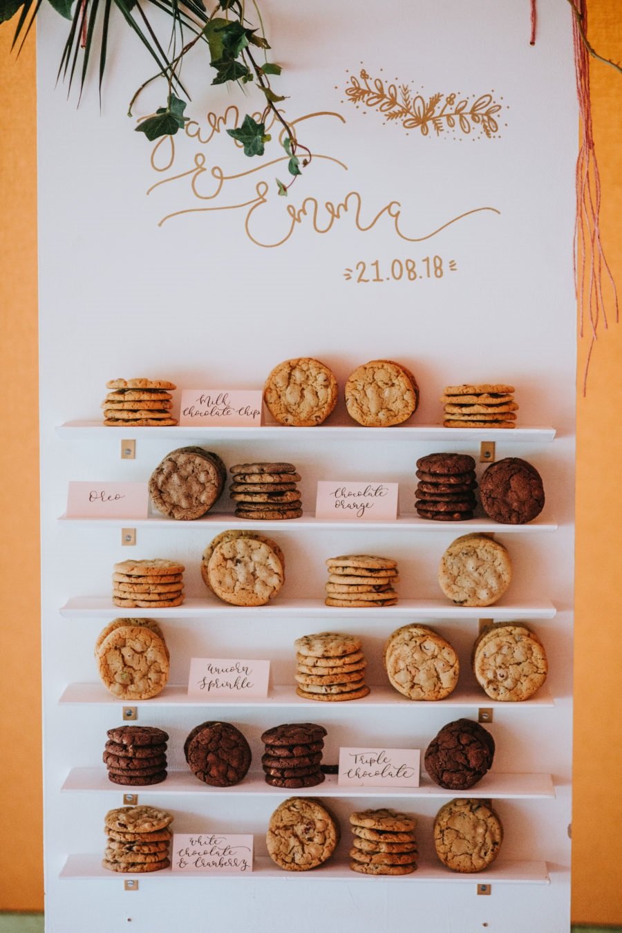 Have a cookie table for your wedding. If you are looking for alternative candy buffet ideas, look no further than a cookie station.