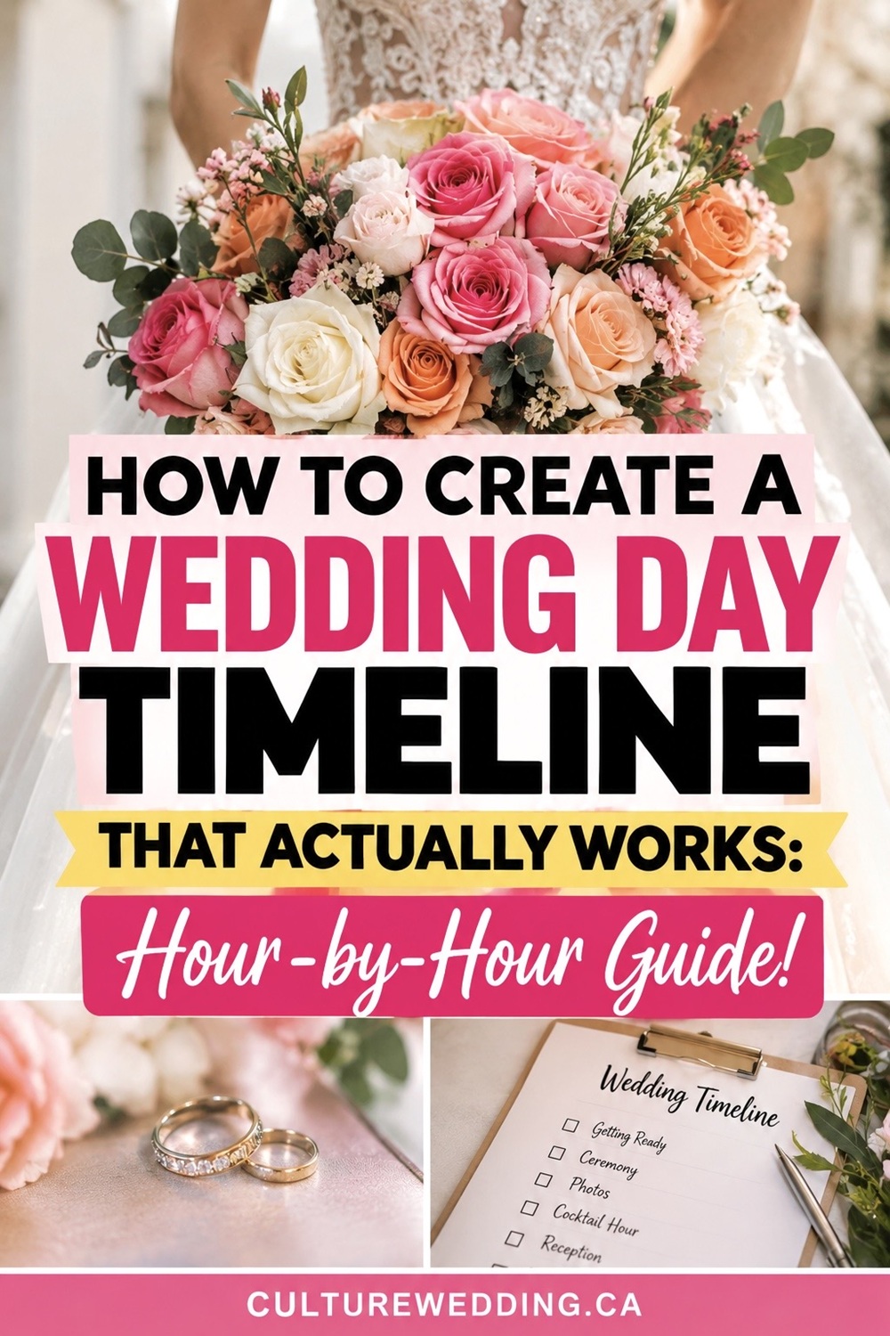 Crafting a seamless wedding day timeline is essential for a stress-free celebration. From the morning prep to the last dance, ensure every moment flows effortlessly. Our detailed guide helps you plan each step, including getting ready, ceremony, photos, and reception. The wedding timeline, wedding planning, and wedding-day timeline are key to a successful event. Save this pin for an organized and memorable wedding day experience!