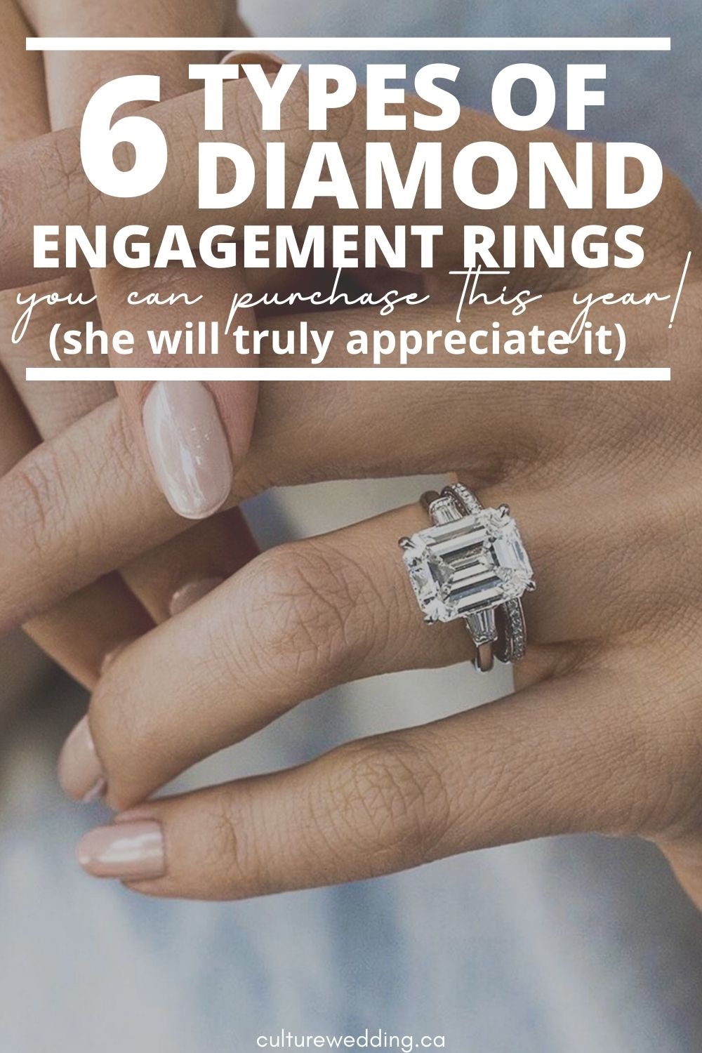 6 types of engagement diamond rings. What Are The Most Popular Diamond Cuts and Why? Read our blog, What Are The Most Popular Diamond Cuts & Why?, or check out our blog to learn about e-rings, wedding bands, diamonds, & more!