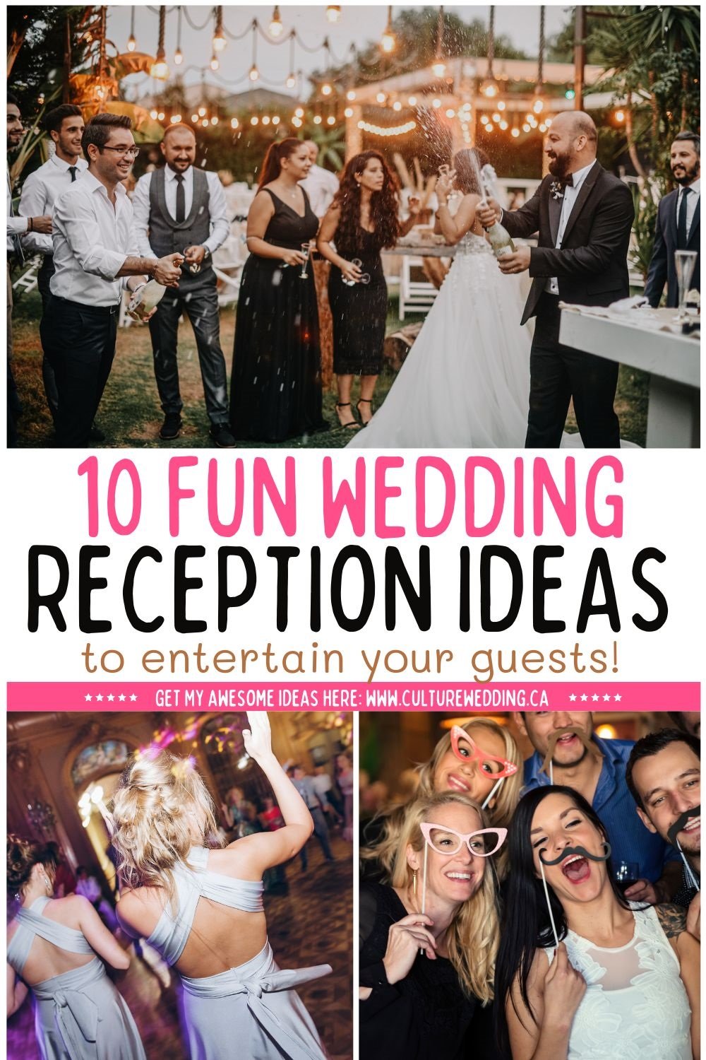 Click here if you are looking for fun and unique wedding reception ideas on a budget! Plan a beautiful wedding reception that won't break the bank with these 10 clever ideas! Check out these cost-effective solutions for decor, catering, and entertainment that maintain elegance and style. From DIY centrepiece ideas to creative food stations, these suggestions ensure your celebration is both memorable and affordable. Save this collection to craft a reception that delights your guests and reflects your love story without financial stress.