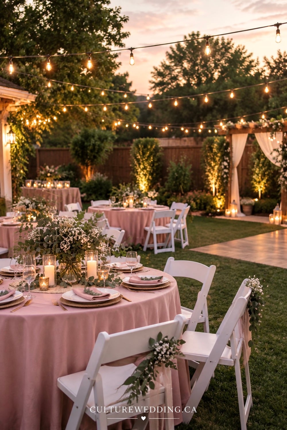 Looking for affordable wedding reception backyard wedding ideas on a budget? Discover cheap backyard wedding ideas, affordable wedding reception ideas, backyard wedding decorations, DIY wedding décor, inexpensive wedding centrepieces, budget-friendly wedding food, outdoor wedding reception ideas, small backyard wedding ideas, simple wedding table decorations, romantic backyard wedding lighting, and elegant budget wedding ideas. Perfect for couples planning a beautiful backyard wedding reception without spending a fortune!