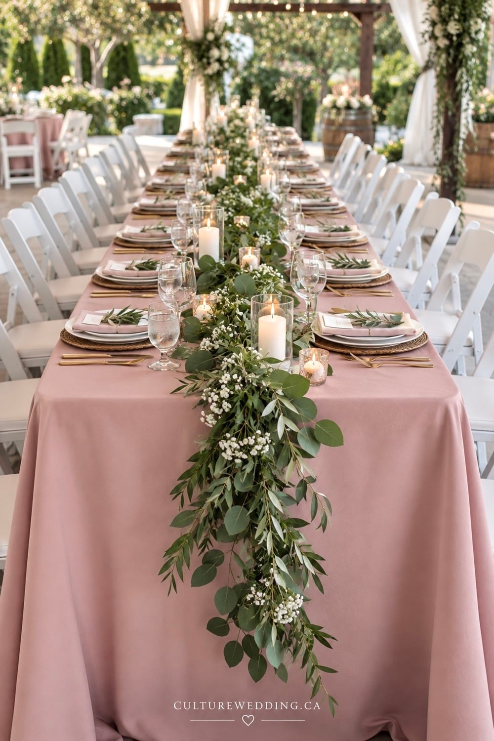 Looking for wedding reception greenery table decoration ideas on a budget that look expensive? Discover affordable wedding table décor, greenery wedding centrepieces, eucalyptus table runners, DIY wedding centrepieces, simple wedding table decorations, budget wedding décor, elegant wedding reception ideas, cheap wedding centrepieces, rustic wedding table décor, greenery and candle centrepieces, and inexpensive wedding decorations. Perfect for brides planning a beautiful, romantic wedding reception without overspending!