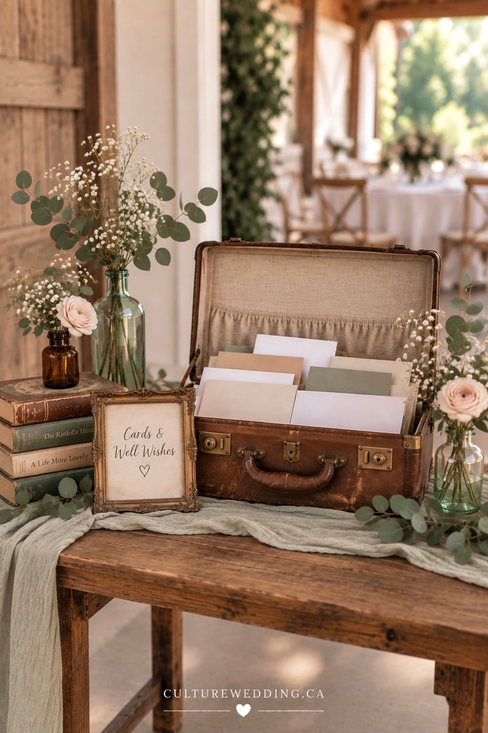 Thrifted wedding guest book ideas for a beautiful wedding reception on a budget. Give secondhand finds a new purpose with creative and affordable wedding guest book ideas, vintage books, thrifted frames, antique albums, old postcards, wooden boxes and unique guest book alternatives. Perfect for couples planning a cheap wedding, budget wedding reception, DIY wedding, vintage wedding or rustic wedding. These inexpensive wedding ideas add personality to your reception while helping you save money on wedding decorations and details.