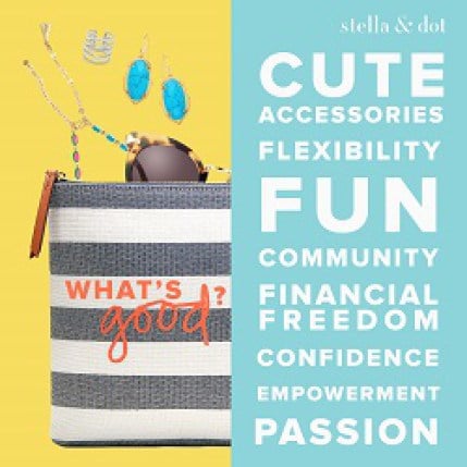 Become a stella & dot stylist and make money fast. How to make extra money working from. Make more money as a stay at home mom. How to make money fast working from home. How to make money from home. Online job ideas for moms. Make money from home tips. Side hustle. Working from home ideas #ladiesmakemoney #makemoneyfromhome