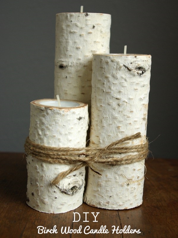 DIY Birch wood candle holder idea for a wedding. DIY Farmhouse Birch wood candle wood holder wedding centerpiece for a rustic wedding. DIY Farmhouse decor ideas for the home that can be used for inspiration to plan your wedding. DIY Rustic wedding decor ideas that you can steal from farmhouse decorations to inspire your style. Farmhouse modern decor ideas to use for your wedding inspiration #modernhomedecor #farmhousedecor #rusticwedding #decorideas