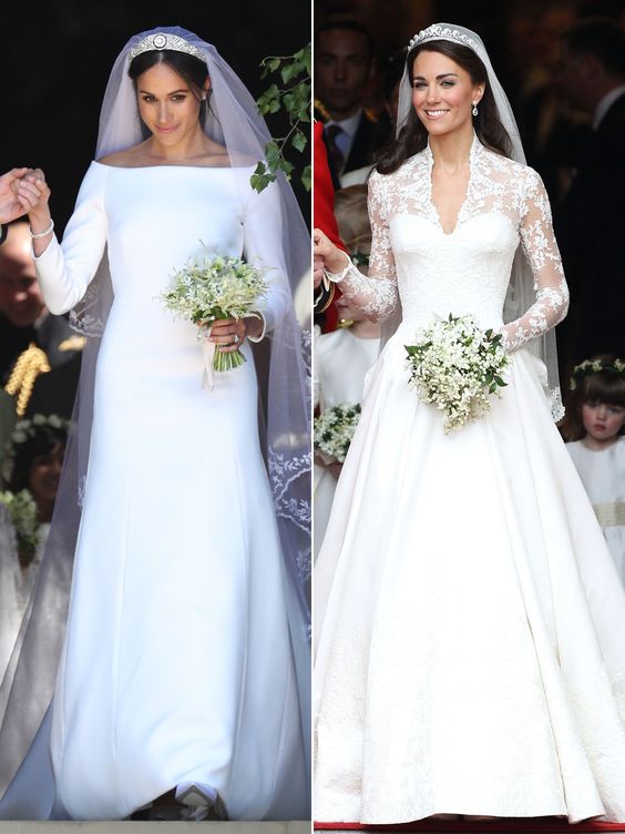 Both Kate Middleton and Meghan Markle wore long sleeves wedding dresses for their wedding and this is one wedding trend we want to see comeback. long sleeve wedding dress ideas. Lace long sleeve wedding dress. #weddingdresses #weddingdressidea