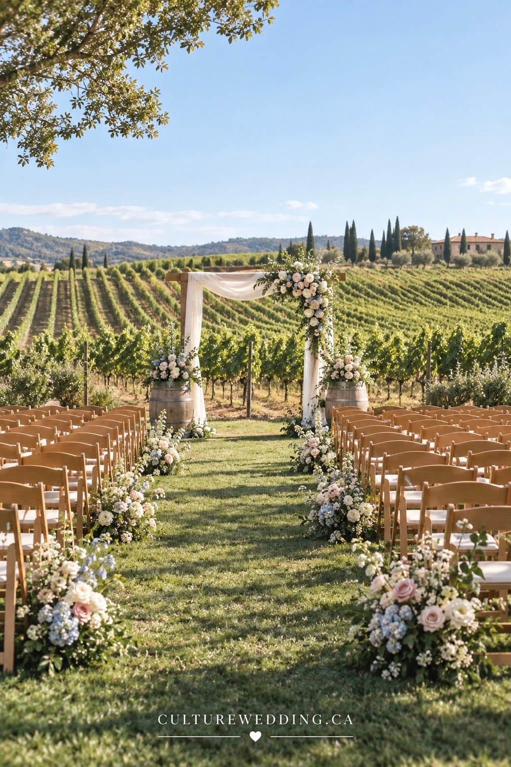 Vineyard wedding ideas for a romantic celebration surrounded by rolling vines, natural beauty and elegant details. Find vineyard wedding decor, winery wedding ideas, vineyard wedding reception ideas, vineyard wedding decorations, rustic wedding decor, outdoor wedding ideas, wine country wedding, romantic wedding decorations, vineyard wedding centerpieces, elegant rustic wedding ideas, greenery wedding decor, winery wedding reception ideas, countryside wedding details and beautiful wedding table settings. Perfect for a fall wedding, summer wedding, garden wedding or destination wedding.