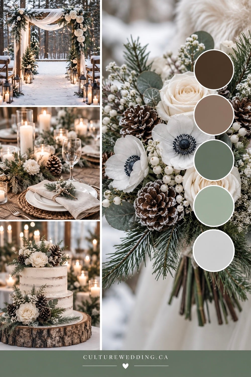 Winter wedding ideas for a romantic, cozy celebration filled with elegant seasonal details. Find winter wedding decor, winter wedding decorations, winter wedding themes, Christmas wedding ideas, snowy wedding ideas, winter wedding centerpieces, winter wedding colors, holiday wedding decor, elegant winter wedding ideas, winter wedding reception ideas, evergreen wedding decor, candlelit wedding tables, white wedding decorations and cozy wedding details. Perfect for a December, January or February wedding, snowy ceremony or festive holiday celebration.