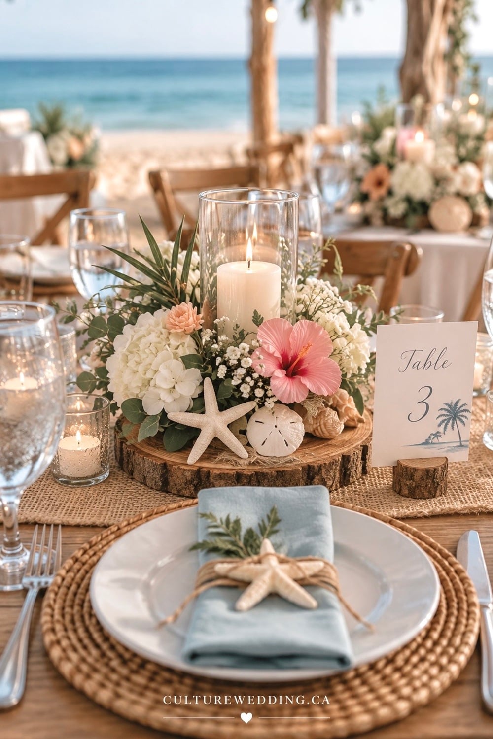 Beach wedding theme ideas for a romantic seaside celebration with beautiful coastal details. Find beach wedding decor, beach wedding decorations, beach wedding ideas, destination wedding ideas, coastal wedding decor, ocean wedding ideas, tropical beach wedding ideas, beach wedding centerpieces, seaside wedding decorations, beach wedding reception ideas, coastal wedding colors, seashell wedding decor, driftwood wedding details and outdoor wedding ideas. Perfect for a destination wedding, summer wedding or intimate beach ceremony.