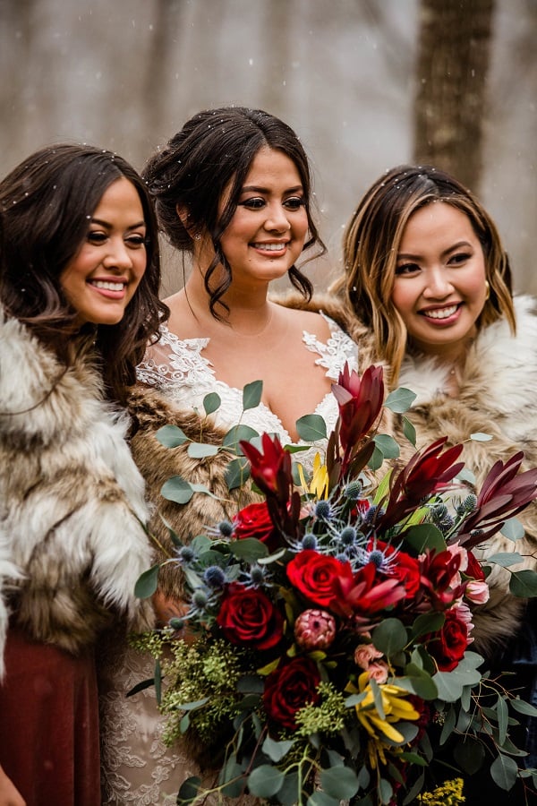 bridesmaids dresses for winter wedding