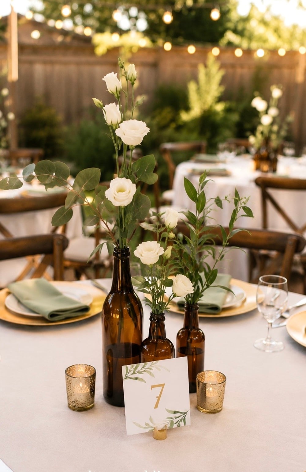 Transform your table setting with stunning glass bottle centrepieces. Perfect for weddings, parties, and home décor, these elegant decorations combine simplicity with charm. Use upcycled glass bottles to create eco-friendly beauty, showcasing vibrant flowers or delicate fairy lights. Explore DIY glass bottle craft ideas and discover how to arrange them for maximum impact. Add a touch of rustic elegance or modern flair with these versatile centrepieces. Save this pin for creative inspiration and tips on crafting your own gorgeous bottle displays! #DIYDecor #UpcycledCrafts #TableDecor