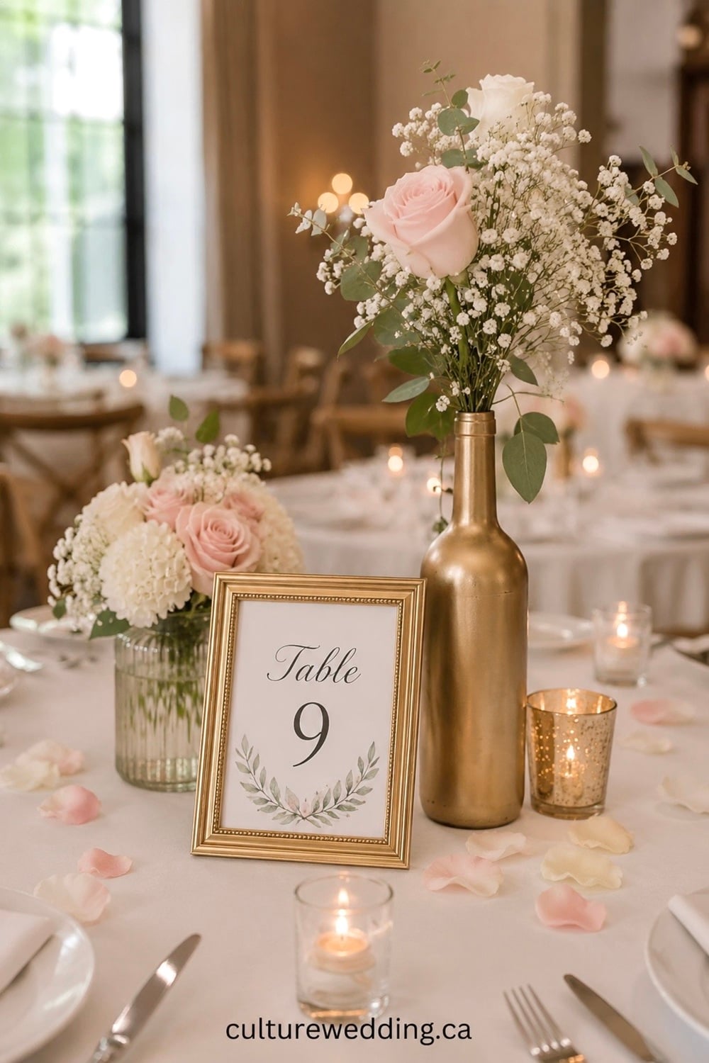 Transform your table setting with these DIY affordable wine bottle centerpieces—a perfect blend of elegance and budget-friendly creativity! Using recycled wine bottles, add a touch of charm to any occasion, from weddings to dinner parties. Simply paint, wrap with twine, or fill with fairy lights for a stunning effect. These upcycled crafts are eco-friendly and customizable to fit any theme or color scheme. Discover how easy it is to create your unique decor and impress your guests without breaking the bank. Follow our step-by-step guide and get inspired by our diy wedding centrepiece ideas!