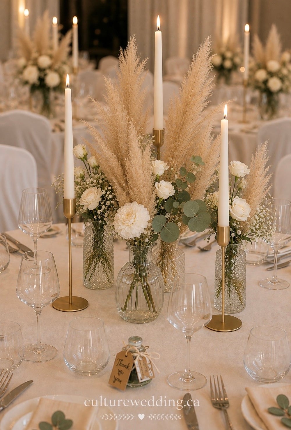 Transform your space into a boho oasis with these stunning pampas grass decoration ideas! Perfect for adding texture and elegance, pampas grass is the ultimate trend for wedding decor enthusiasts. Whether you're styling a chic centrepiece, creating a dreamy wedding backdrop, or adding flair to your bridal shower, these versatile stems offer endless possibilities. Pair them with dried flowers or place them in a statement vase for a modern touch. Discover how to effortlessly incorporate this natural beauty into your decor. #BohoDecor #PampasGrass #DecorTrends