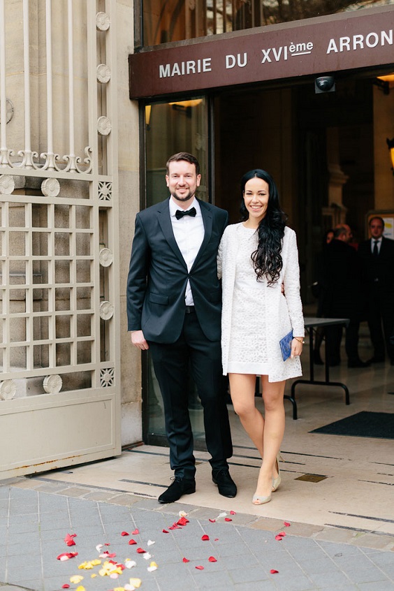 This is an intimate wedding for two in Paris!