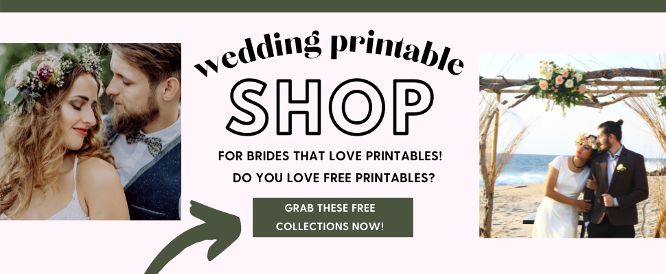 The Wedding Printable shop! Wedding printables for planning weddings!