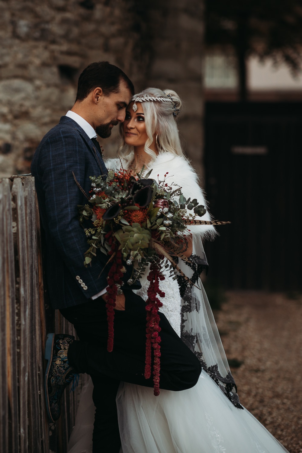 Castle barn inspired Halloween wedding! Halloween wedding ideas to help plan a romantic gothic wedding. Wedding planning for brides looking to plan a Halloween wedding.