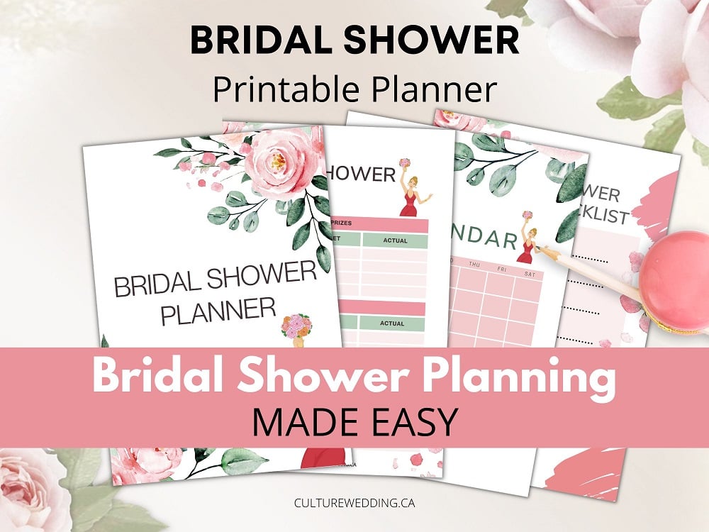 The ultimate bridal shower planner. A planner designed to make planning your bridal shower easy. Plan the perfect bridal shower in a few easy steps.