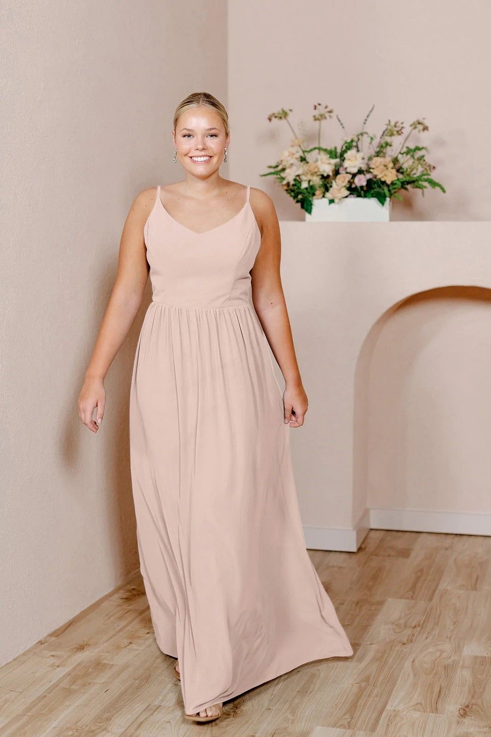 Ainsley Chiffon Dress for brides looking for stunning but simple bridesmaids dress for their wedding party!