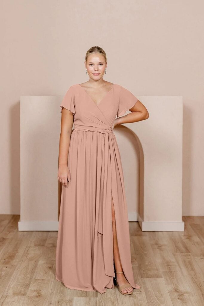 Harper Chiffon Faux Wrap Dress | Ready To Ship main image 0