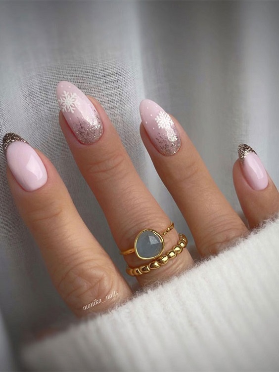 Pretty festive nails for winter brides. Cute short winter nail ideas! Brides wedding day nails for winter! Gorgeous Winter Nail Ideas for the Holiday Season! Are you searching gorgeous winter nail ideas? see these winter nail designs that are perfect for the holidays! This post is all about winter nails! While it's super cold and dreary outside, these nail designs will bring a little warmth (and color!) back into your life! We have included 45 Gorgeous Ideas for Winter Nails That You’ll Love.