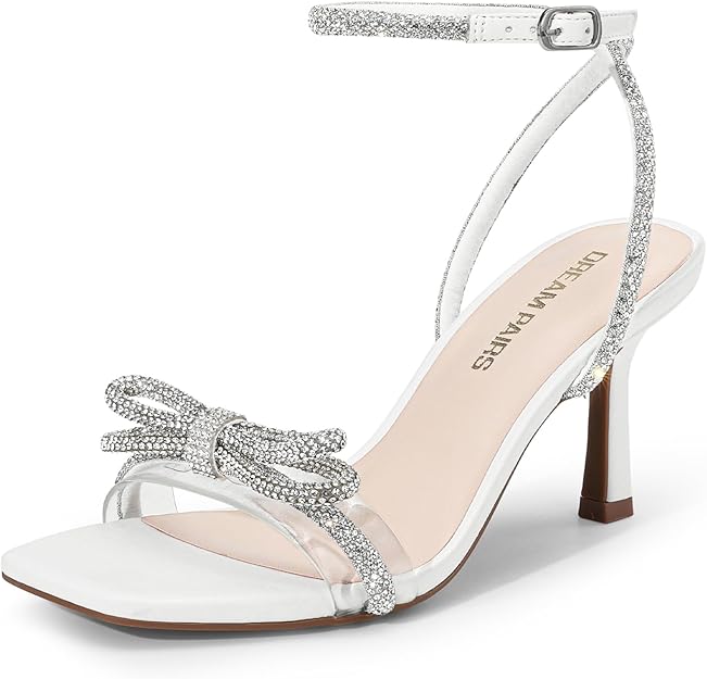 Rhinestone wedding shoes on Amazon! Wedding high heels from Amazon! Cute heels you can wear on your wedding. These wedding shoes are not expensive and wont break the bank!