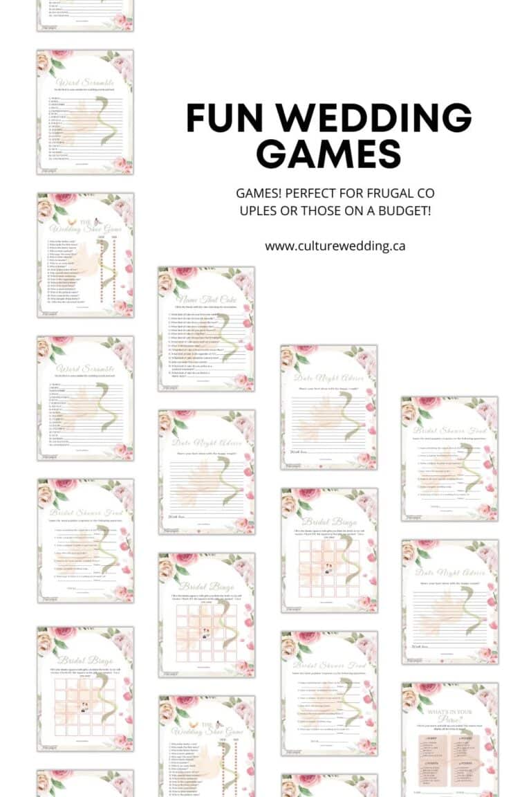 Fun Wedding Game Ideas For Guests - Fun Wedding Printable Games 768x1152 