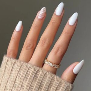 35 Beautiful White Wedding Nails For Your Big Day