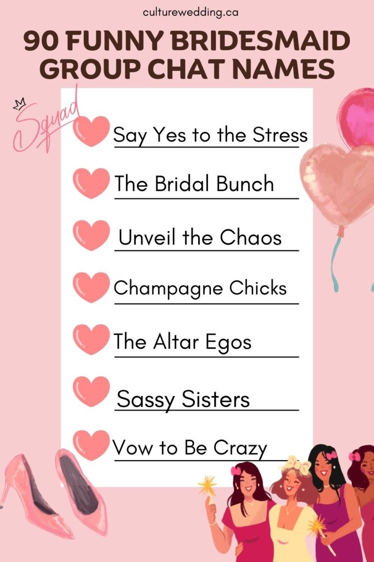 60 Funny Bridesmaid Group Chat Names For Your Squad