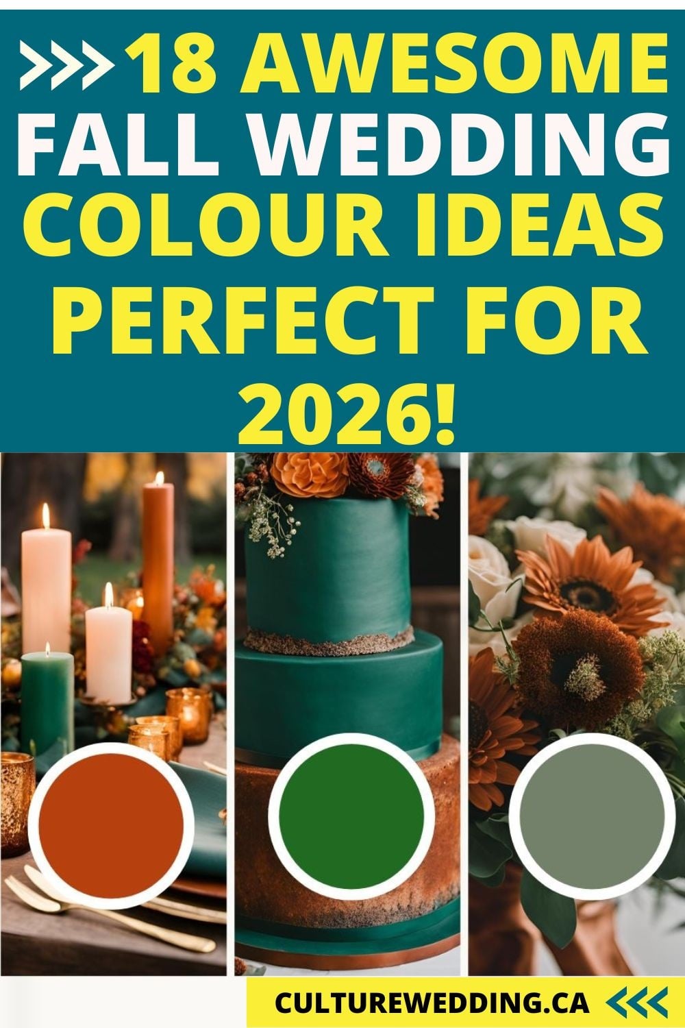 Here are the top 18 fall wedding color ideas for 2026, featuring a rich palette of autumnal hues that will bring warmth and elegance to your special day. From deep burgundy to golden ochre, explore how these stunning shades can transform your wedding into a breathtaking celebration of love and nature.