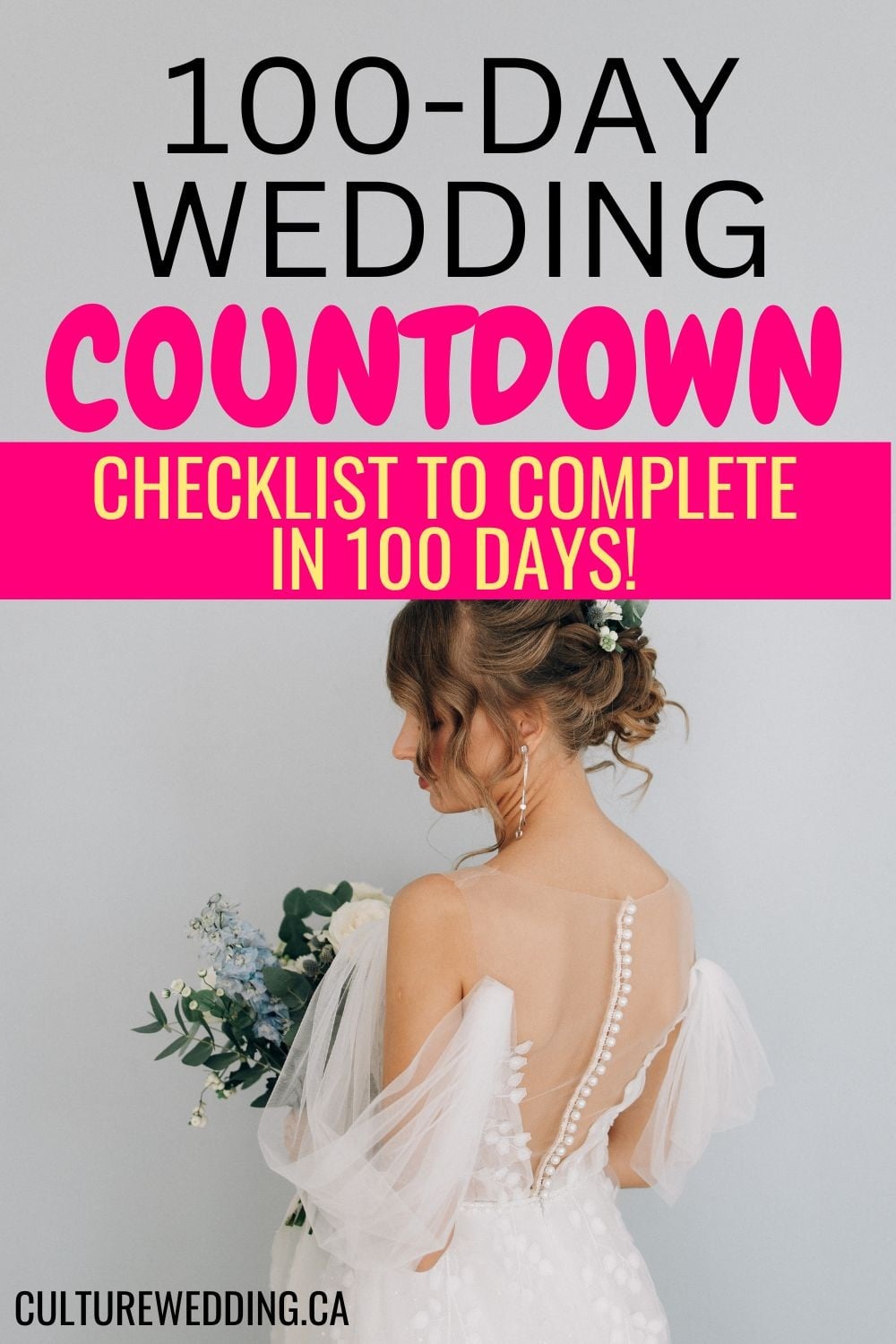 100 Day Wedding Countdown List! Planning your dream wedding? Stay organized and stress-free with our 100-day wedding countdown checklist! From beauty prep to final touches, this all-inclusive guide covers everything you need to ensure your big day is picture-perfect. Discover tips for glowing skin, flawless decor, and seamless logistics, all designed to make you feel confident and radiant. Perfect for any bride-to-be, this countdown will help you manage every detail with ease and joy. Pin and start your journey to "I do"!