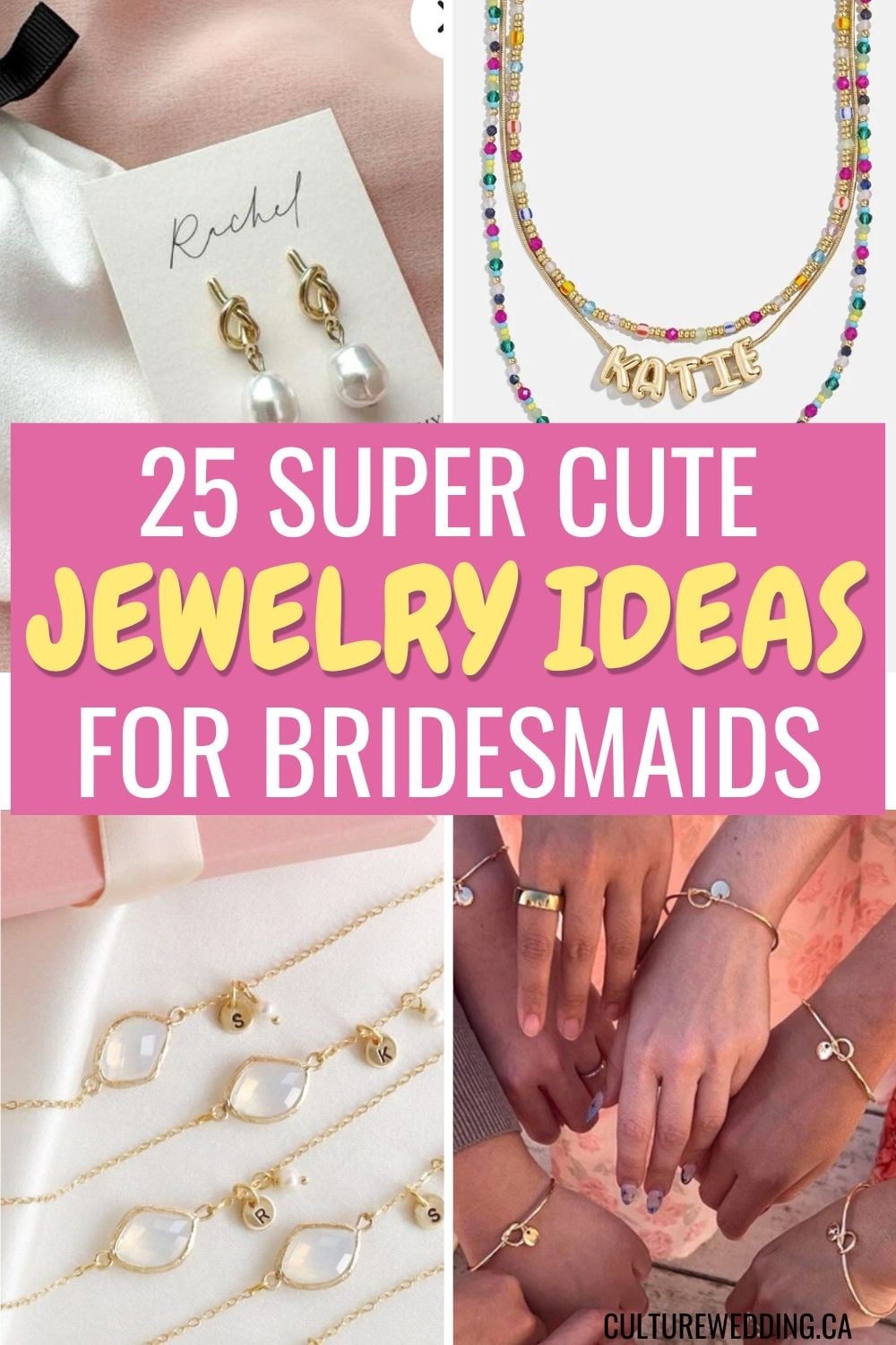Check out these 25 stunning jewelry ideas for your bridesmaids that will make them feel cherished and look radiant on your special day. From delicate earrings to dazzling necklaces, these pieces are designed to enhance their outfits and blend perfectly with your wedding theme. Whether you’re opting for classic pearls, sparkling crystals, or something uniquely personal, our curated selection offers versatile options that cater to every style preference. Each piece is thoughtfully chosen to express gratitude and affection, making your bridesmaids feel truly appreciated. Explore budget-friendly options without compromising on elegance, ensuring your bridal party shines as brightly as your love story. 🥰💍✨