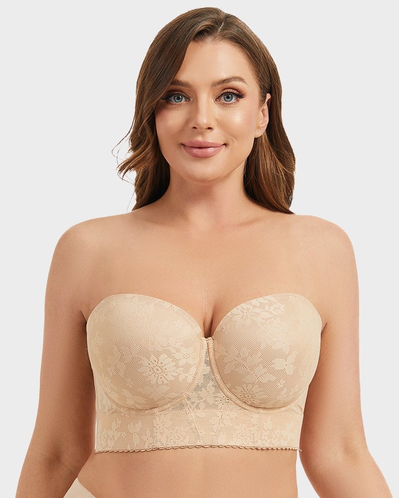 Looking for the perfect support under your wedding dress? Check out this Longline Strapless Underwire Bras, designed specifically for larger busts! Perfect to provide exceptional lift and a smooth silhouette, these bras ensure comfort and confidence on your special day. The seamless design fits beautifully under any gown, from classic to contemporary, while the longline style offers extra support. Feel elegant and secure as you say “I do” with this essential bridal undergarment! #WeddingLingerie #BridalSupport