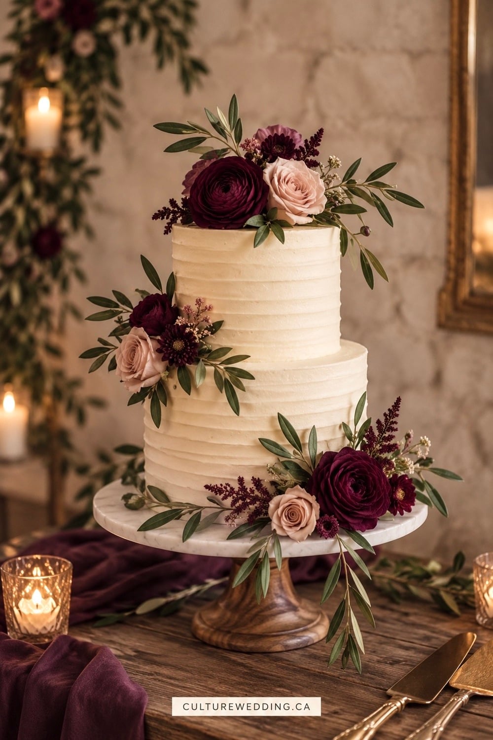 Discover stunning plum and olive wedding cake ideas that will elevate your special day with elegance and charm. These sophisticated colour palettes blend beautifully, creating a timeless aesthetic perfect for any wedding theme. Explore designs featuring lush floral arrangements, intricate fondant work, and unique textures. Enhance your cake with rustic olive branches, elegant plum flowers, and gold accents for a touch of luxury. Ideal for Pinterest boards like "Wedding Inspiration" and "Cake Ideas," these cakes will captivate your guests and make your celebration unforgettable. #WeddingCake #PlumAndOlive #ElegantDesigns
