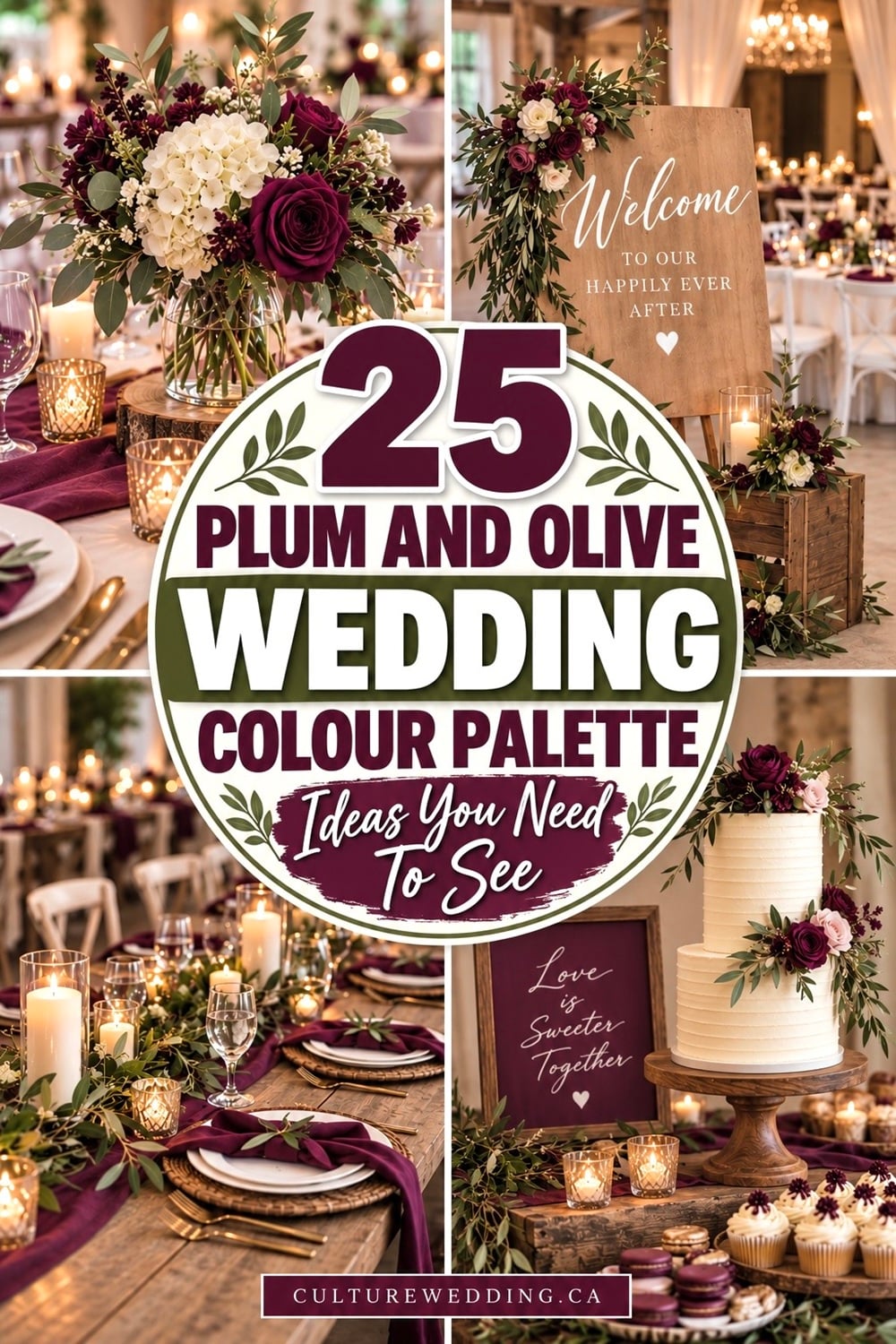 Planning the perfect wedding? Discover stunning plum and olive wedding theme ideas that beautifully blend elegance with rustic charm. From lush floral arrangements to exquisite table settings, this colour palette creates a cozy and sophisticated atmosphere. Incorporate keywords such as "autumn weddings," "vintage decor," and "romantic ceremonies" to enhance your celebration's uniqueness. Let these rich hues inspire your invites, bridesmaid dresses, and centrepiece designs. Explore more on Pinterest for endless inspiration and wedding planning tips!