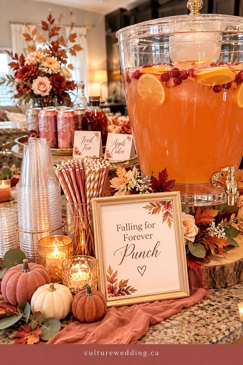 Fall bridal shower punch ideas are the perfect way to add a festive touch to an autumn bridal shower! Discover delicious fall punch recipes featuring apple cider, cranberry, orange, pear, cinnamon, ginger, and seasonal fruit. From sparkling bridal shower punches to cozy non-alcoholic drinks, these easy fall beverages are perfect for a bridal shower drink table. Get inspired by fall bridal shower drinks, autumn party punch, apple cider punch, cranberry punch, fall party drinks, bridal shower refreshments, and beautiful seasonal drink ideas.