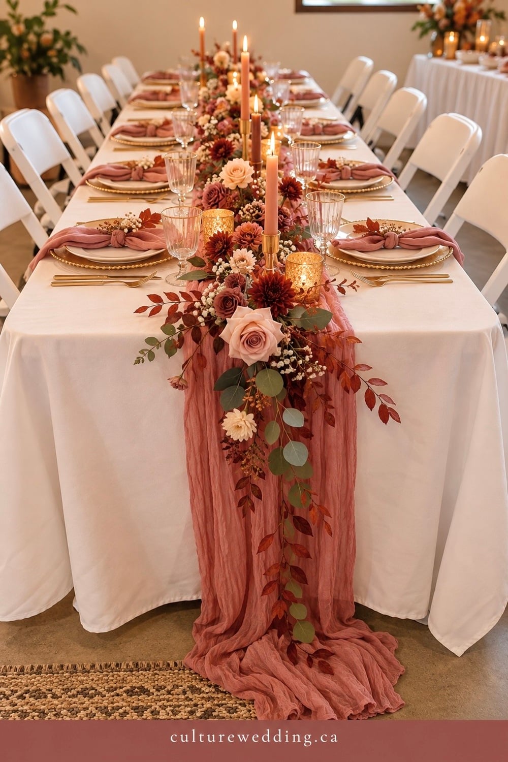 Fall bridal shower table decorations for a romantic “Fall in Love” celebration filled with cozy autumn details. Find fall bridal shower table decor, fall in love bridal shower ideas, autumn bridal shower decorations, bridal shower centrepieces, pumpkin table decor, burnt orange and burgundy wedding colours, fall floral arrangements, rustic bridal shower decor, bridal shower tablescape ideas, candles, seasonal flowers, elegant table settings and cozy autumn party decorations. Perfect for a bride-to-be planning a beautiful fall bridal shower.